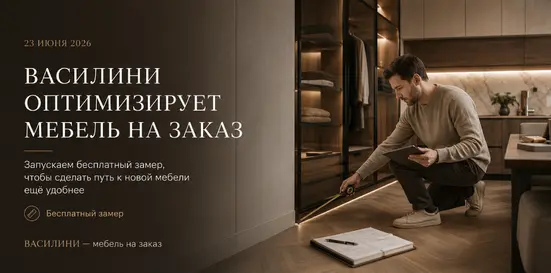 «Василини» оптимизирует мебель на заказ и запускает бесплатный замер