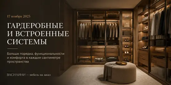 Больше внимания к хранению: гардеробные и встроенные системы становятся всё популярнее